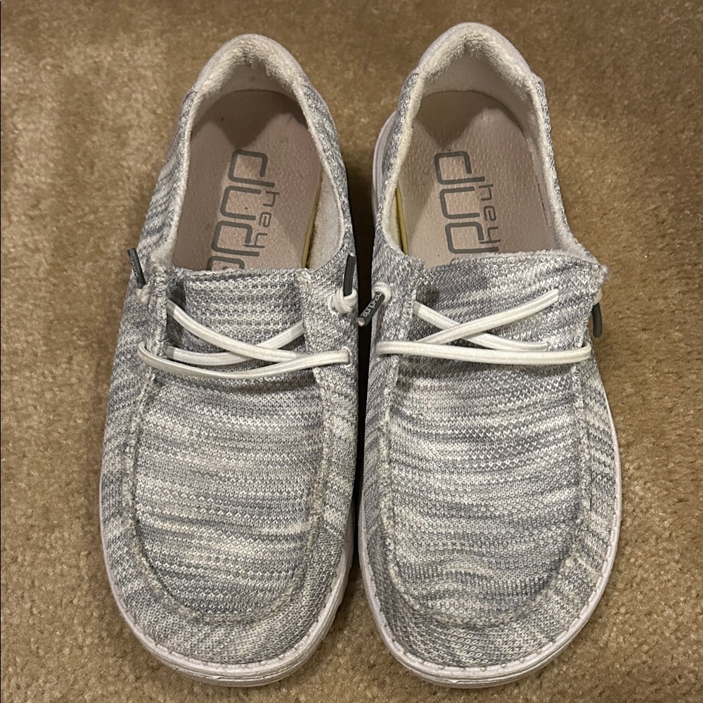 Hey Dude Women’s Light Gray Slip-On Loafers